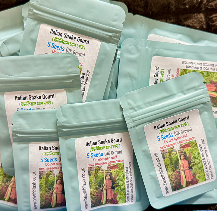 Long Italian Snake Gourd Seeds (Cucuzza) – Vigorous Climber, Edible Fruits Up to 2m long