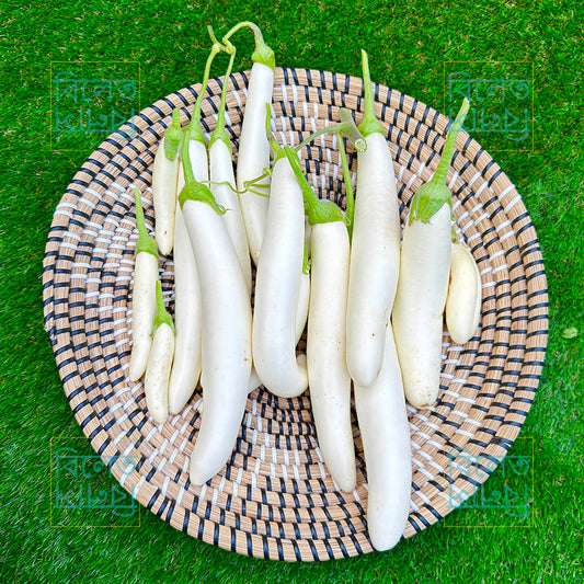 Slim Long White Eggplant Seeds | Creamy, Soft, Delicious & Super Productive Variety